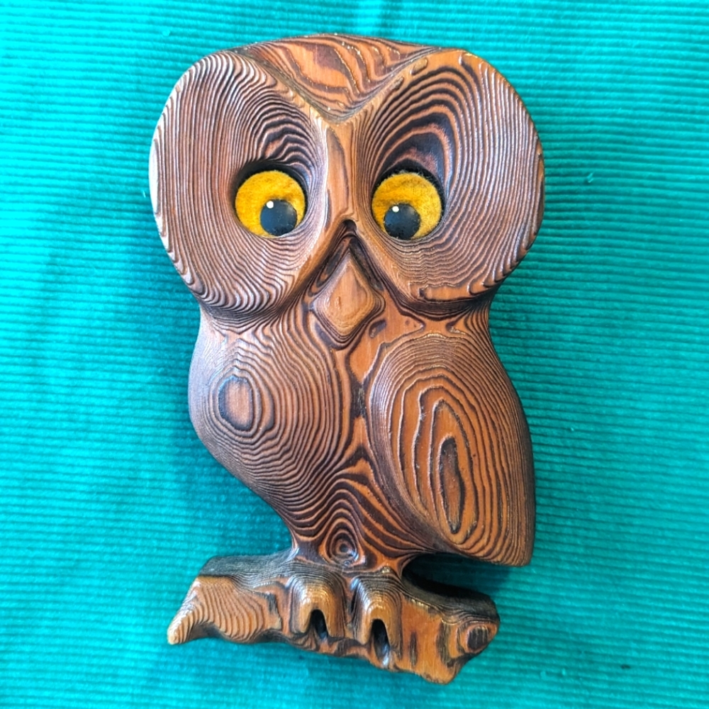 MCM Carved Owl